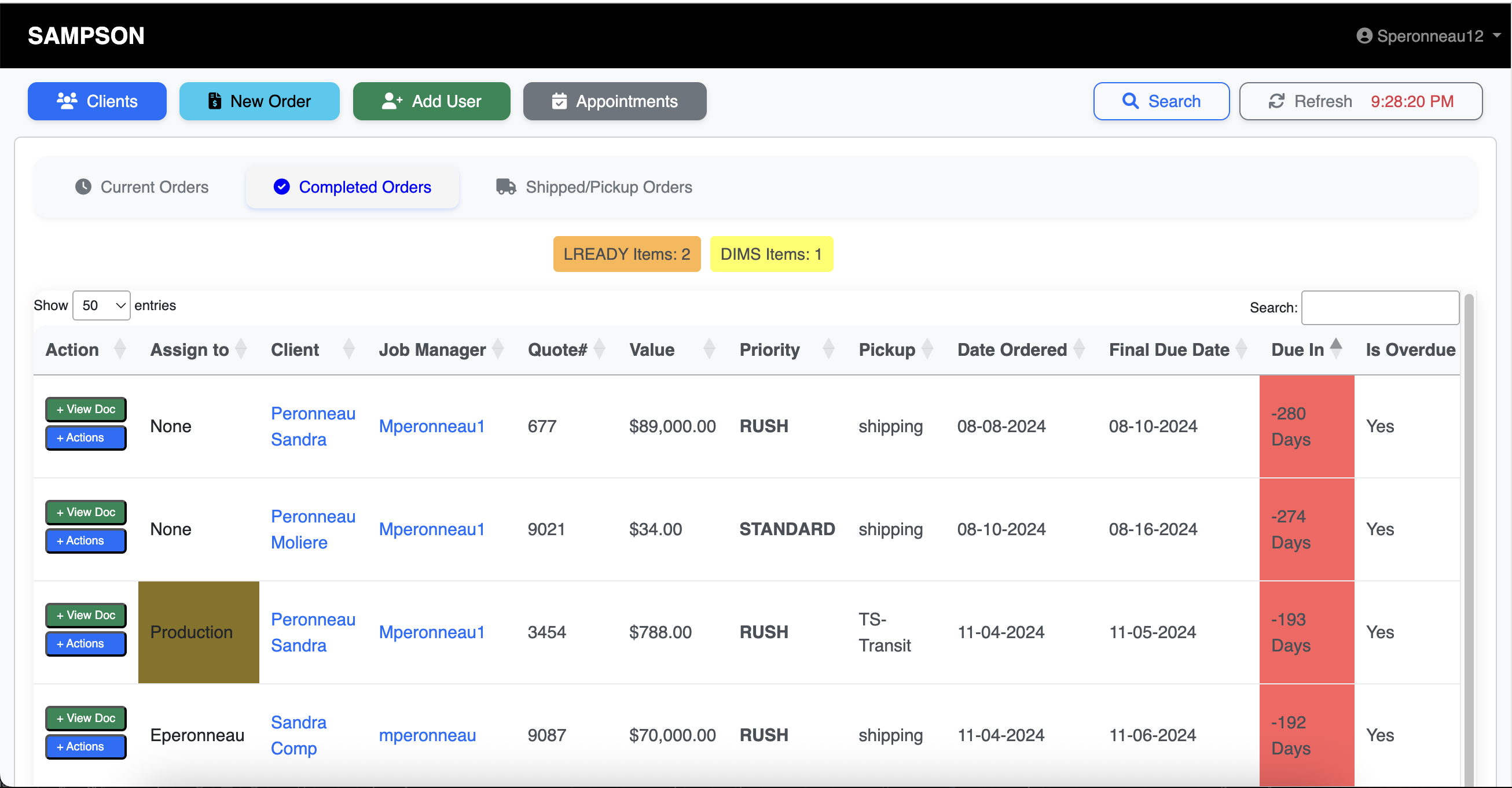 Order Management Dashboard